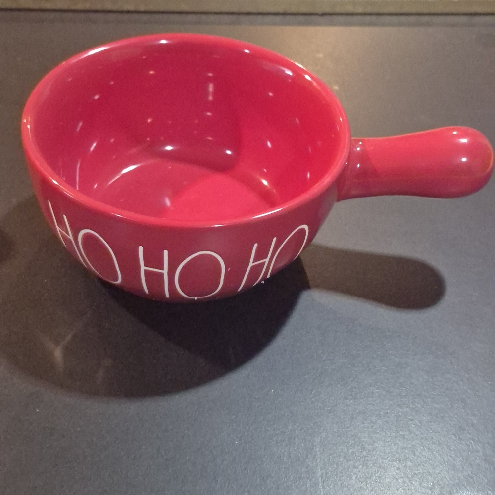 Rae Dunn Magenta Artisan "Ho Ho Ho" Soup Bowl with Handle